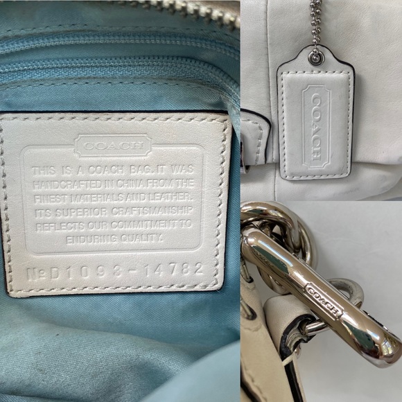 Coach Kristin Leather Satchel in Chalk (Ivory) D1093-14782 - Picture 7 of 15